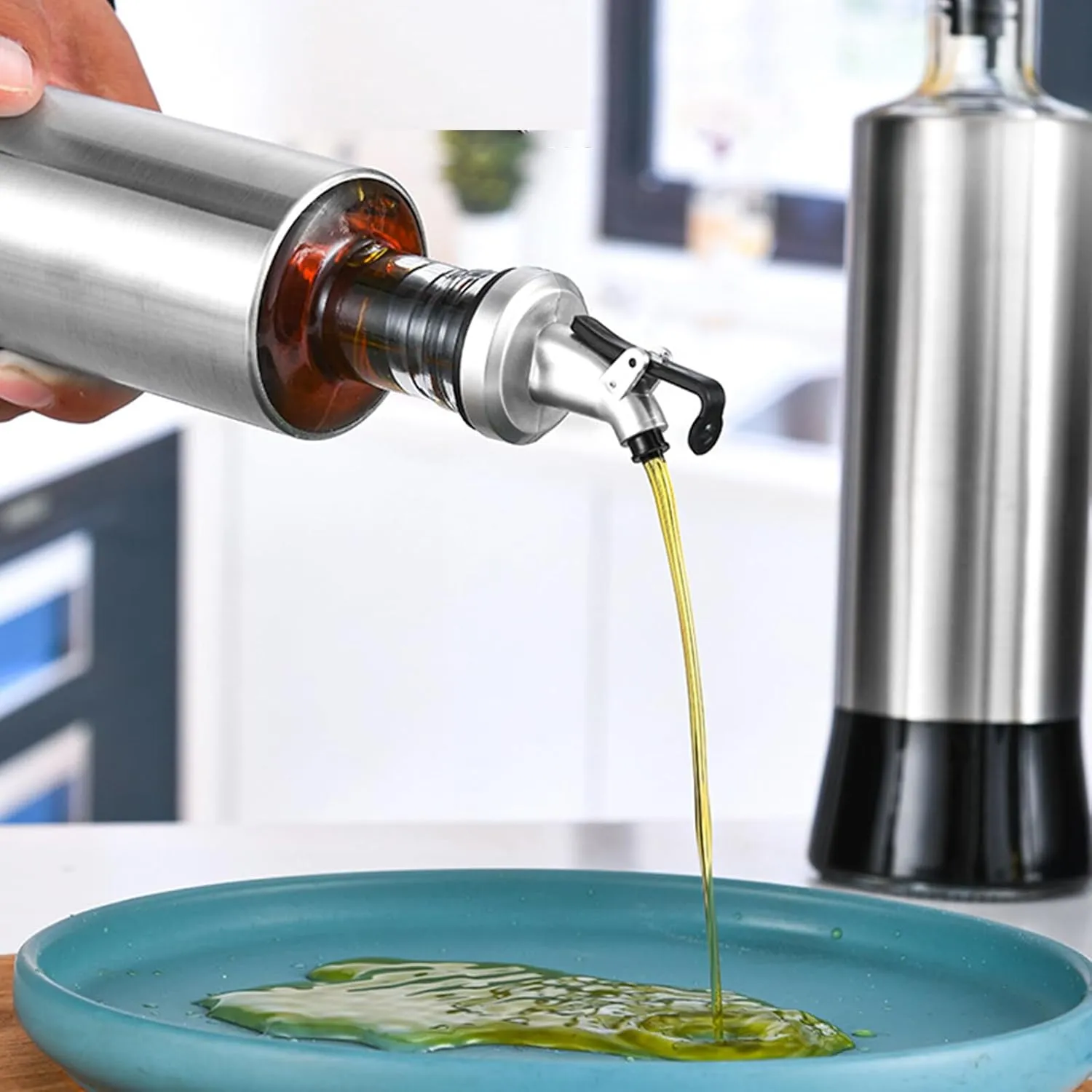 بطری روغن زیتون و آبلیمو استیل - ترکیبی از زیبایی و کارایی