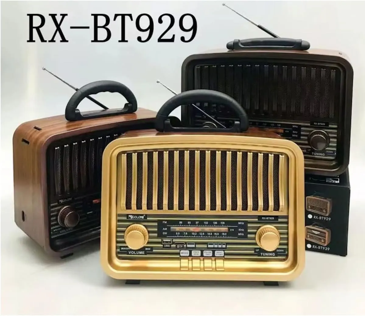 رادیو طرح چوب گولون RX-BT929
